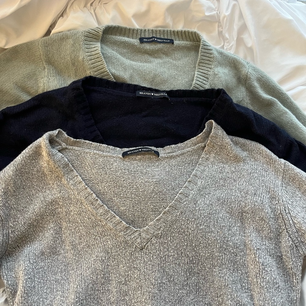 Three Brandy Melville Sweaters - image 1